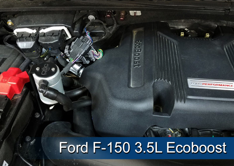 J&L 3016P-C 2011-2025 Ford F-150 2.7L/3.5L/5.0L Passenger Side Oil Separator 3.0 - Clear Anodized