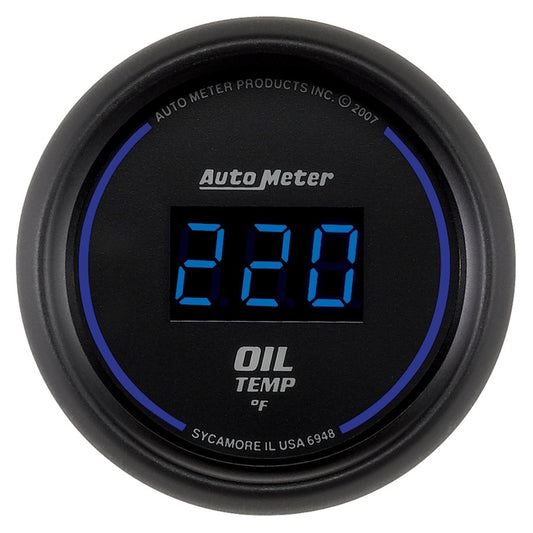 Autometer ATM6948 2-1/16in Cobalt Oil Temp Gauge Digital 340F