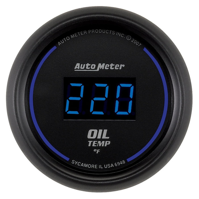 Autometer ATM6948 2-1/16in Cobalt Oil Temp Gauge Digital 340F