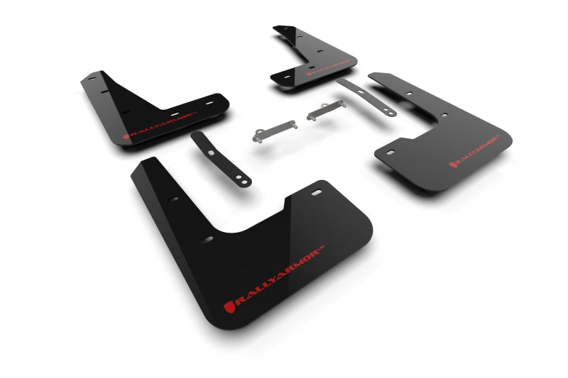 Rally Armor MF120-UR-BLK-RD 24-26 Hyundai Elantra N/N Line Black Mud Flap w/Red Logo
