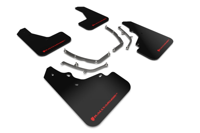 Rally Armor MF61-UR-BLK/RD 19-26 Mazda3 Hatchback Black UR Mud Flap w/Red Logo