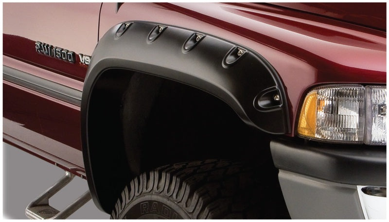 Bushwacker 50907-02 02-08 Dodge RAM 1500 Fleetside Pocket Style Flares 4pc 75.9/76.3/97.9in Bed - Black