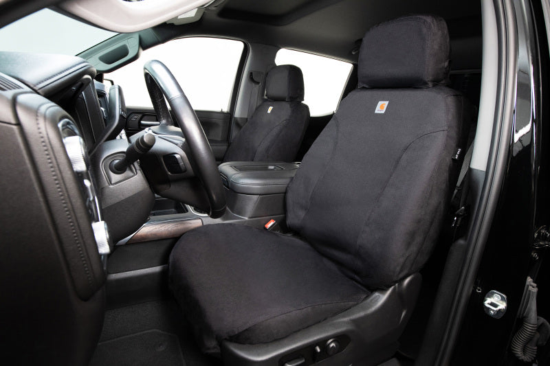 Covercraft SSC3492COBK 19-24 Chevrolet Silverado Carhartt Super Dux SeatSaverFront Row Seat Covers - Blk