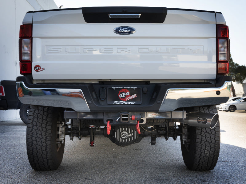 aFe 49-43086-P MACHForce XP 2017 Ford SuperDuty F-250/F-350 V8 6.2L CC/LB Cat-Back SS 4in. Exhaust System