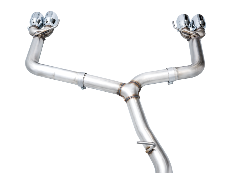 AWE Tuning 3020-42979 2022+ VB Subaru WRX Track Edition Exhaust - Chrome Silver Tips