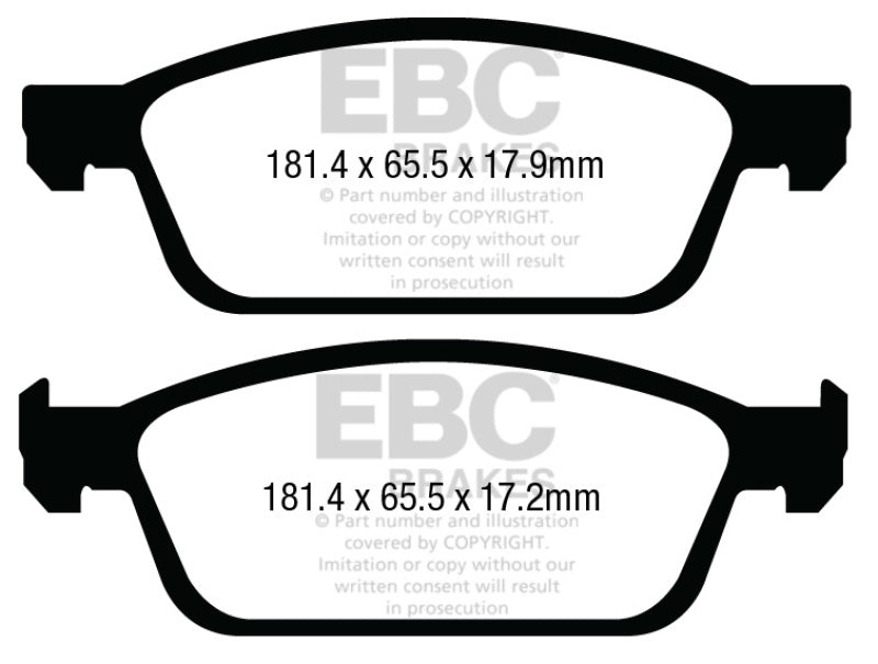 EBC DP43008R 13+ Ford Escape 1.6 Turbo 4WD Yellowstuff Front Brake Pads