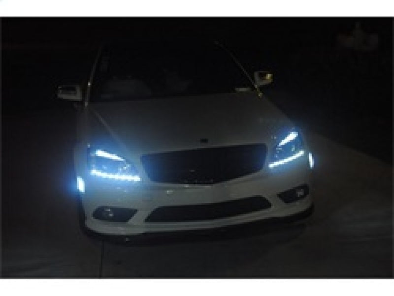 SPYDER 5042262 Spyder Mercedes Benz C-CLASS 08-11 Projector Headlights Halogen - DRL Blk PRO-YD-MBW20408-DRL-BK