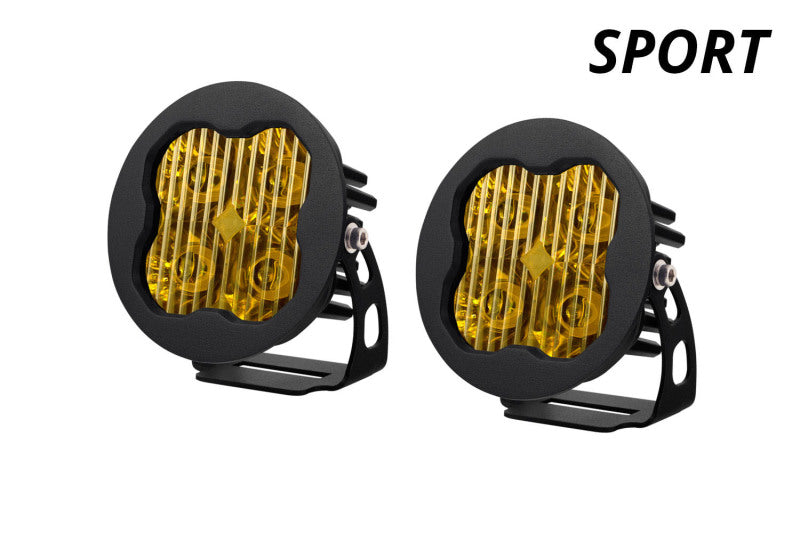 Diode Dynamics DD6142P SS3 LED Pod Sport - Yellow SAE Fog Round (Pair)