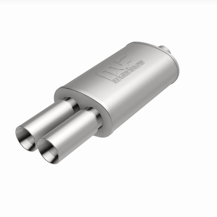 Magnaflow Perf Exhaust MAG14815 Stainless Muffler 2.25in In / Dual 3in Tips Out