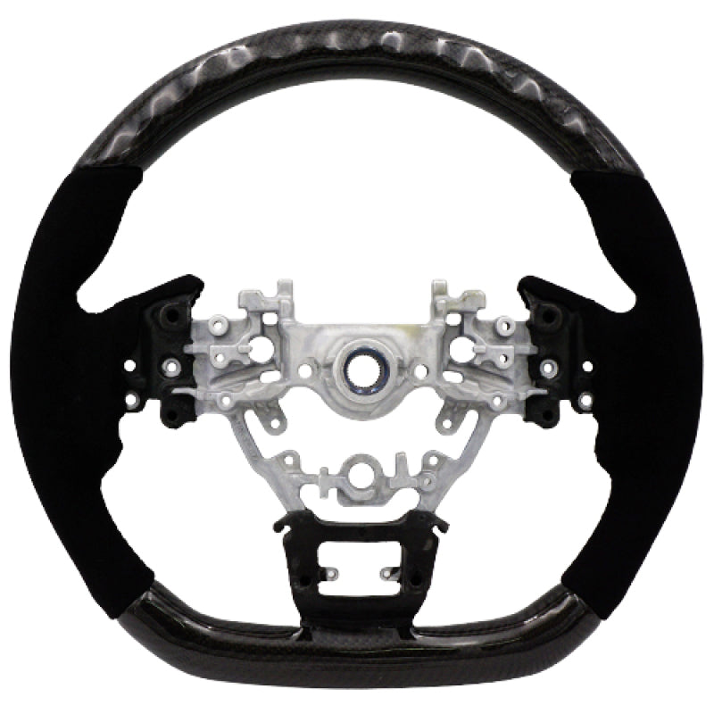 BLOX Racing BXSW-50020-B 22+ Subaru Carbon/Alcantara Steering Wheel Black Stitching