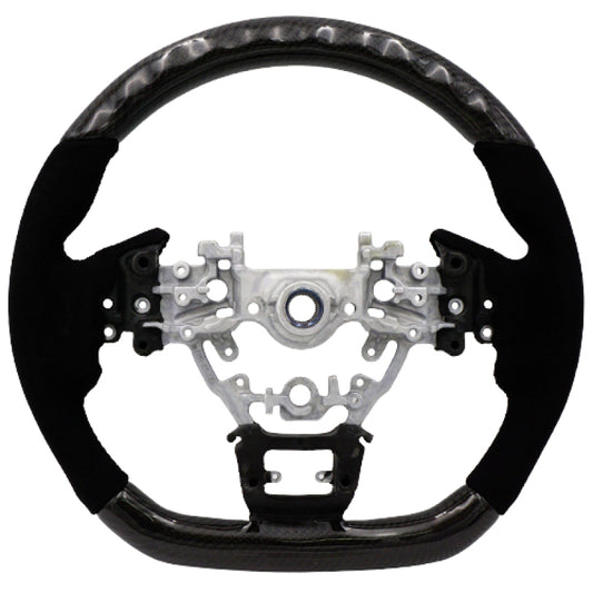 BLOX Racing BXSW-50020-B 22+ Subaru Carbon/Alcantara Steering Wheel Black Stitching