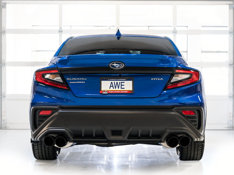 AWE Tuning 3020-43979 2022+ VB Subaru WRX Track Edition Exhaust - Diamond Black Tips