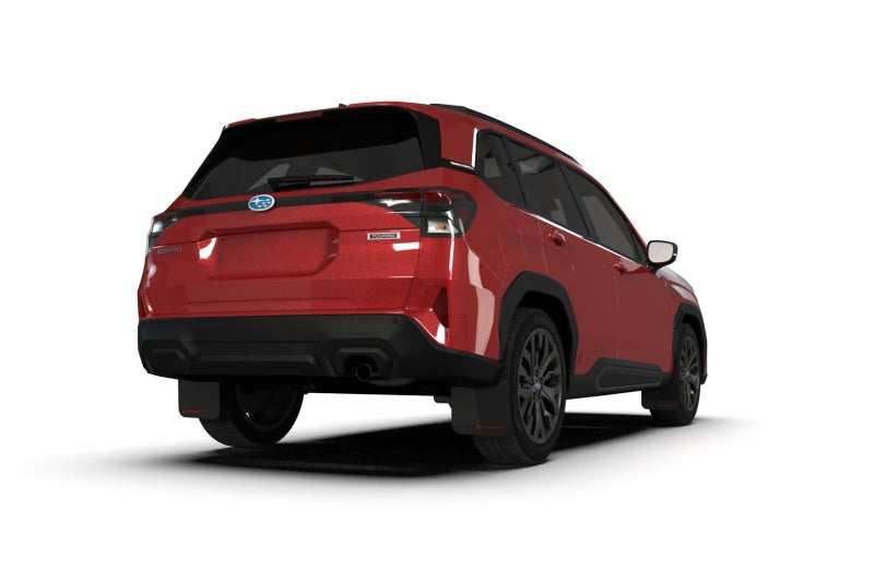 Rally Armor MF132-UR-BLK-RD 2025 Subaru Forester Black UR Mud Flap w/Red Logo