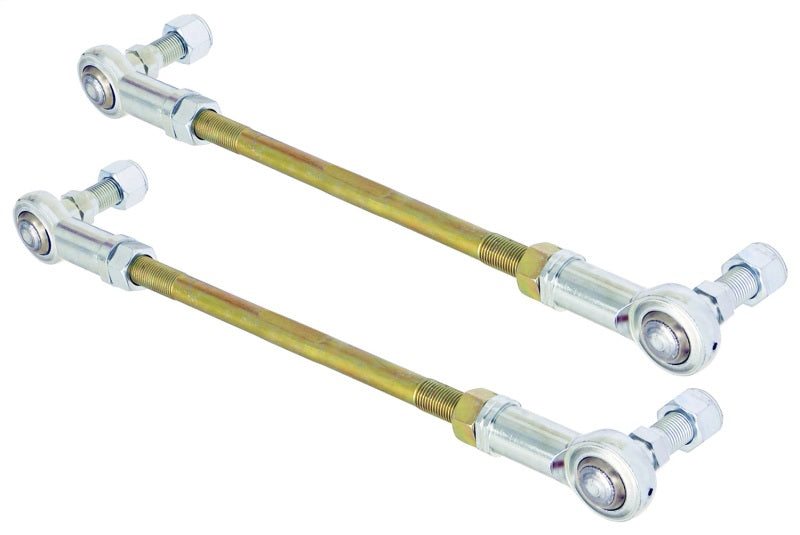 RockJock CE-99002 Adjustable Sway Bar End Link Kit 8 1/2in Long Rods w/ Heims and Jam Nuts pair