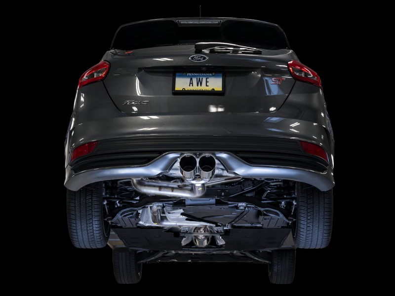 AWE Tuning 3020-33036 Ford Focus ST Track Edition Cat-back Exhaust - Diamond BlackTips
