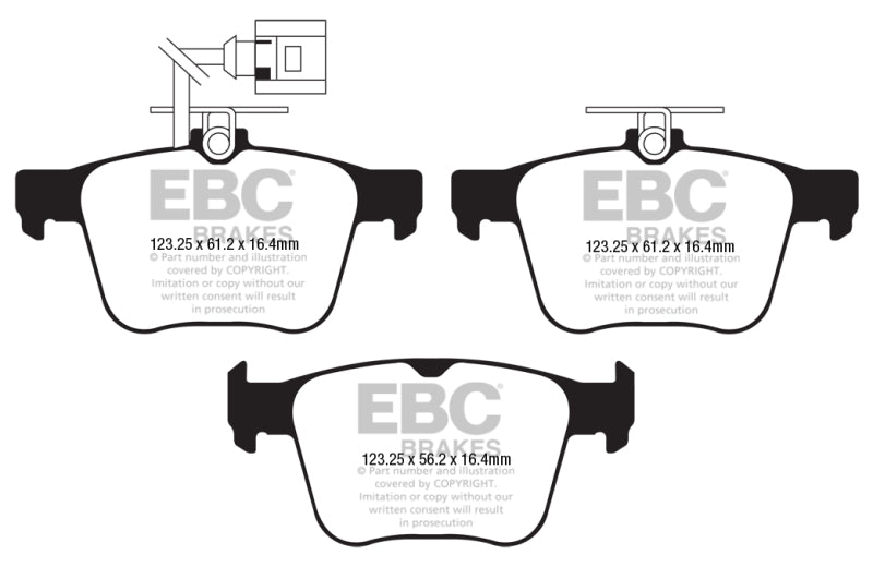 EBC DP42295R 2018 Audi TT Quattro Yellowstuff Rear Brake Pads