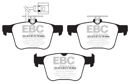 EBC DP42295R 2018 Audi TT Quattro Yellowstuff Rear Brake Pads