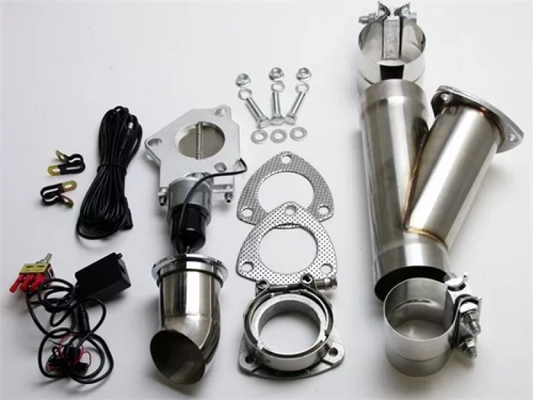 Granatelli Motor Sports 303530 Granatelli 3.0in Aluminized Mild Steel Electronic Exhaust Cutout w/Slip Fit & Band Clamps