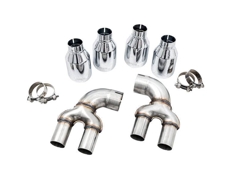 AWE Tuning 3015-42148 2019+ BMW M340i (G20) Non-Resonated Touring Edition Exhaust - Quad Chrome Silver Tips