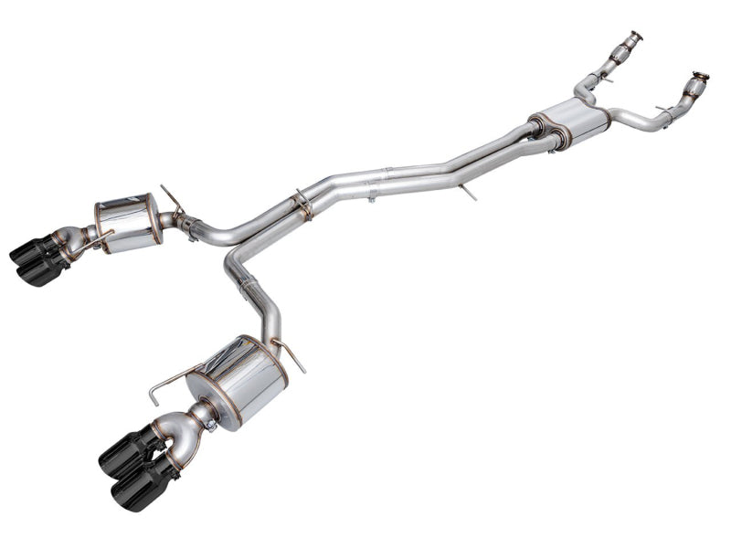 AWE Tuning 3015-43107 19-23 Audi C8 S6/S7 2.9T V6 AWD Touring Edition Exhaust - Diamond Black Tips