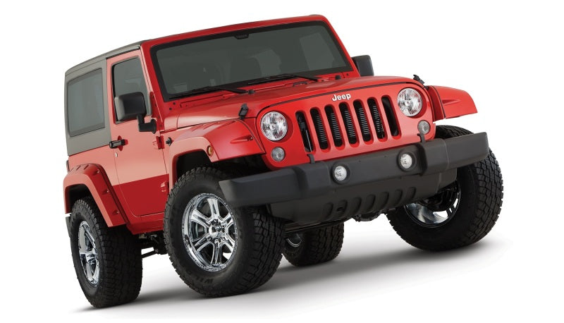 Bushwacker 10077-02 07-18 Jeep Wrangler Pocket Style Flares 2pc - Black