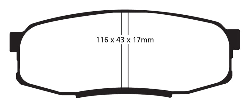 EBC DP41816R 08+ Lexus LX570 5.7 Yellowstuff Rear Brake Pads