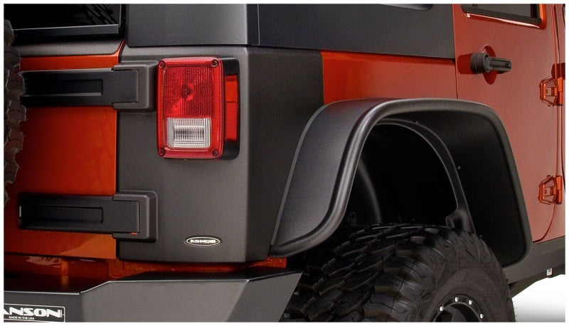 Bushwacker 14010 07-18 Jeep Wrangler Trail Armor Rear Corners - Black