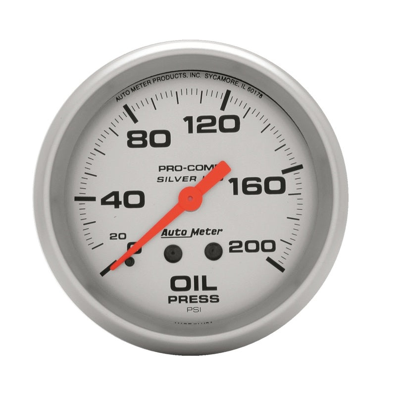 AutoMeter 4622 Gauge Oil Press 2-5/8in. 200PSI Liquid Filled Mech Ultra-Lite