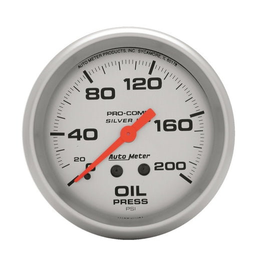 AutoMeter 4622 Gauge Oil Press 2-5/8in. 200PSI Liquid Filled Mech Ultra-Lite