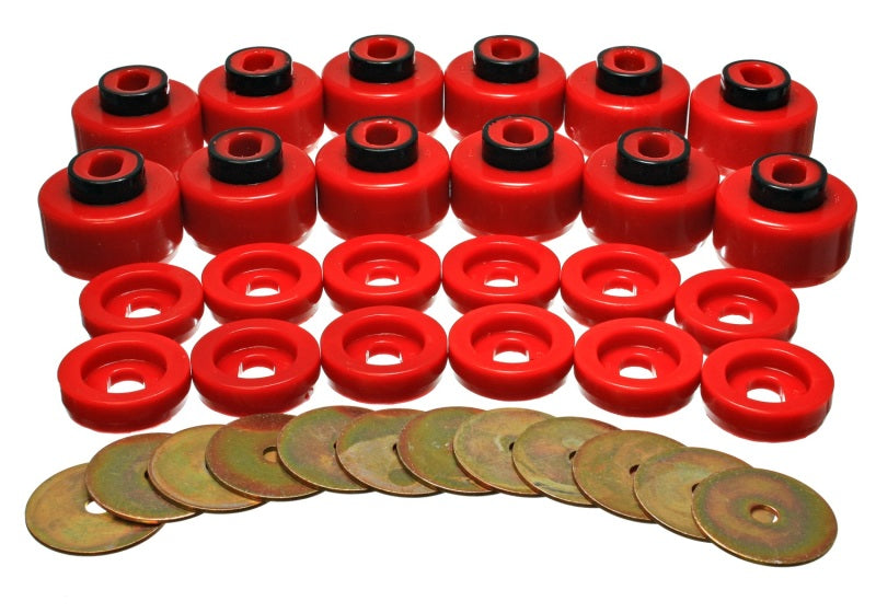 Energy Suspension 3.4156R Body Mount Set - Red