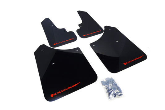Rally Armor MF5-UR-BLK/RD 03-08 Subaru Forester Black UR Mud Flap w/ Red Logo