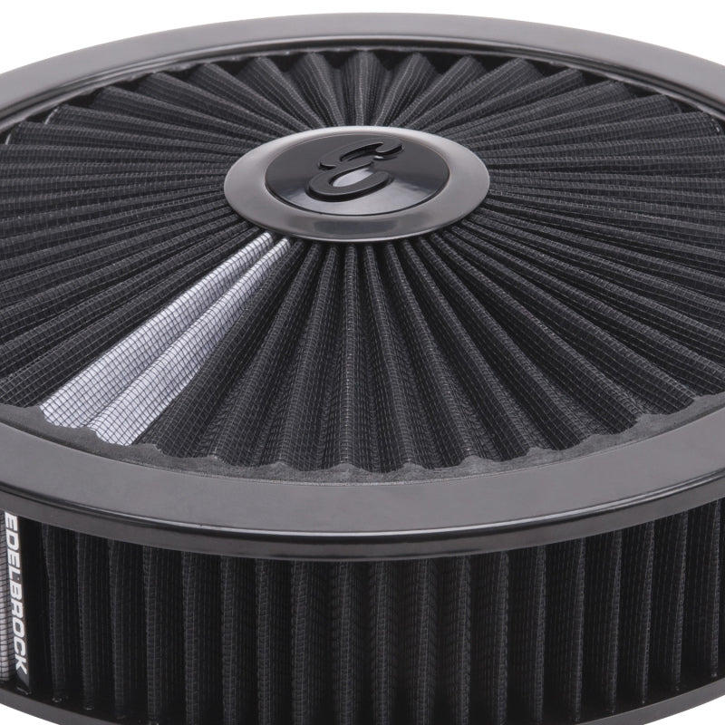 Edelbrock EDE43662 Air Cleaner Kit - 14in Dia. Breathable - Black