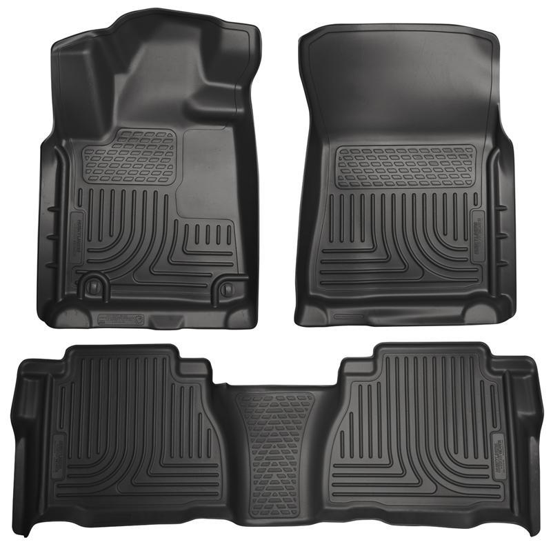 Husky Liners 98581 07-11 Toyota Tundra Double/CrewMax Cab WeatherBeater Combo Black Floor Liners