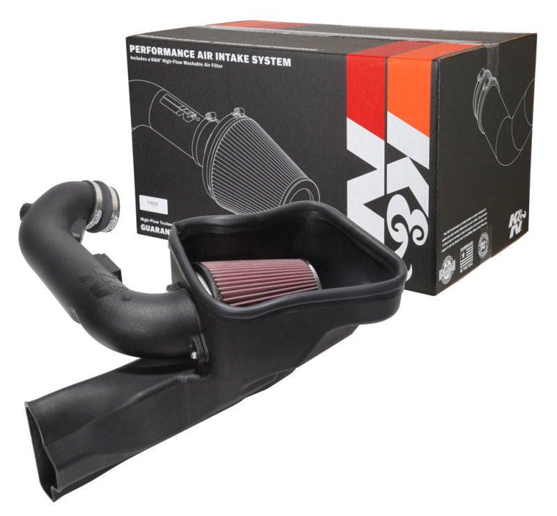K&N Engineering 63-2605 K&N 2018 Ford Mustang GT V8 5.0L F/I AirCharger Performance Intake