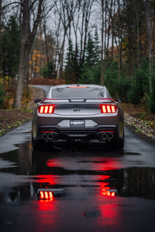 MBRP S7282BLK 2024+ Ford Mustang 5.0L Blk Alum. SS 3in Cat-Back Exhaust w/ Quad Blk Tips (Valve Delete)