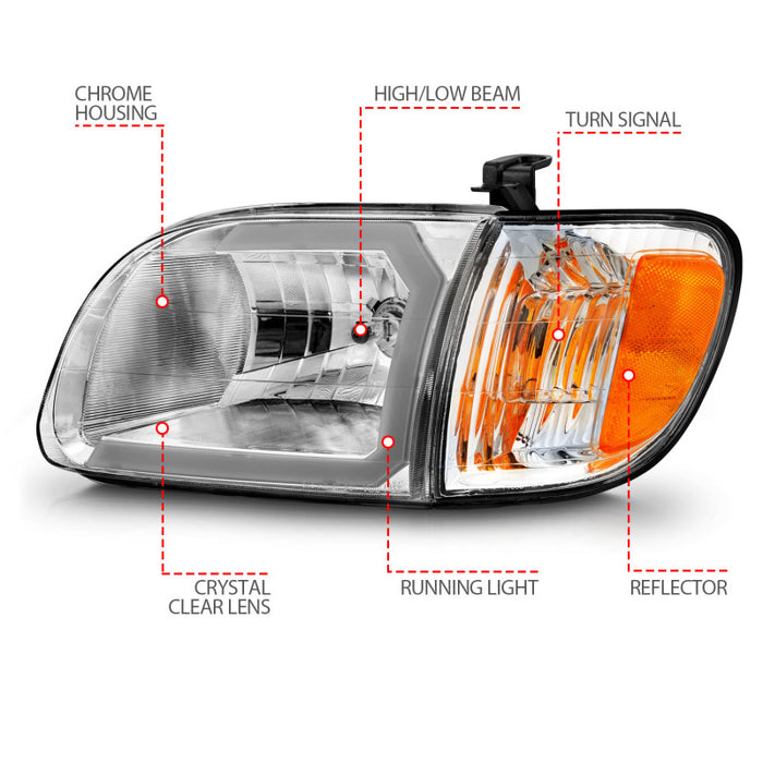 ANZO 111580 ANZ Crystal Headlights