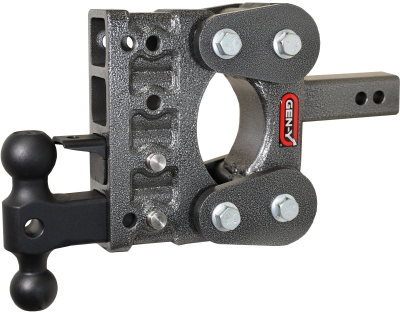GEN-Y Hitch GH-1024 Gen-Y The Boss Torsion-Flex 2in Shank 5in Drop 10K Hitch w/GH-031 Dual-Ball/GH-032 Pintle Lock
