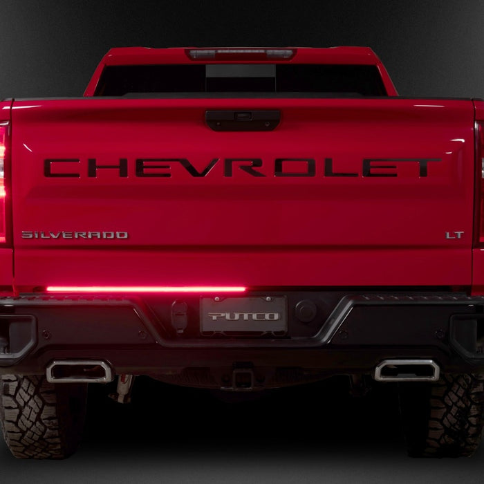 Putco 9203060-17 21-23 Ford F-150 60In Direct Fit Red Blade Kit Tailgate Bars w Factory LED Taillamps