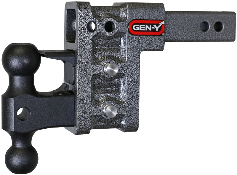 GEN-Y Hitch GH-523 Gen-Y Mega Duty 2in Shank 5in Drop 2K TW 16K Hitch w/GH-051 Dual-Ball/GH-032 Pintle Lock