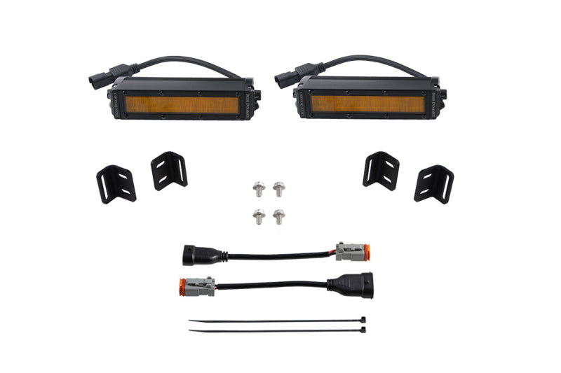 Diode Dynamics DD7419 2022 Toyota Tundra SS6 LED Fog Light Kit - Amber Wide