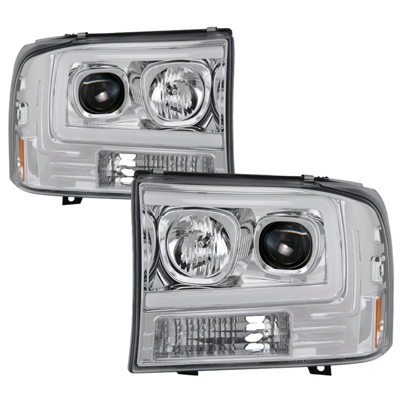 SPYDER 5084675 Spyder 99-04 Ford F-250 Super Duty Light Bar Projector Headlights - Chrome (PRO-YD-FF25099V2-LB-C)