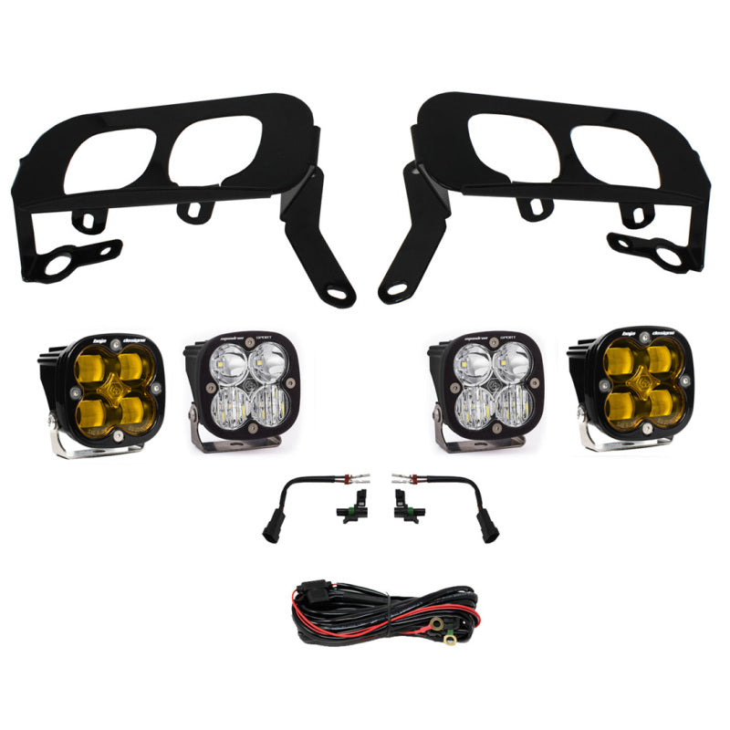 Baja Designs 447531 14-15 Silverado 1500 White Fog Pocket Kit - Amber