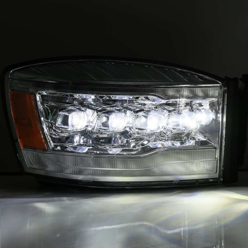AlphaRex 880537 06-08 Dodge RAM 1500HD NOVA LED Proj Headlights Plank Style Blk w/Seq Signal/DRL/Amber LED