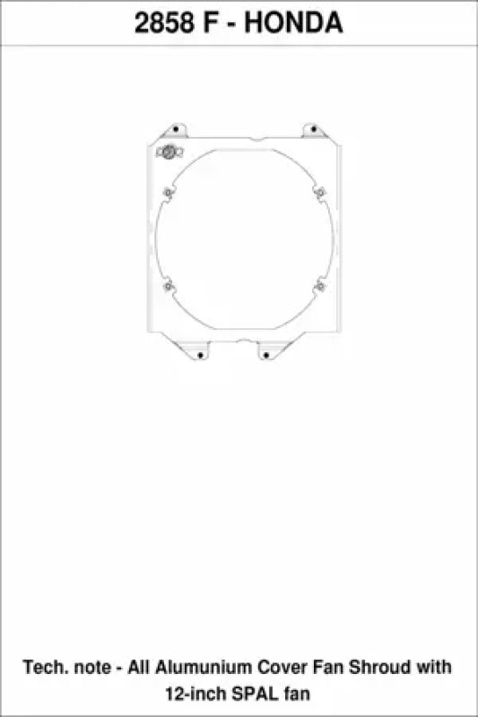 CSF 2858F 92-00 Honda Civic All-Aluminum Fan Shroud w/12in SPAL Fan