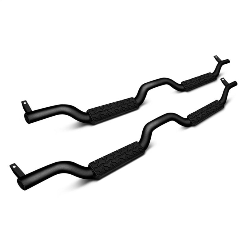 Rampage 26628 2007-2018 Jeep Wrangler(JK) Unlimited Side Bar Drop Step Slimline - Black