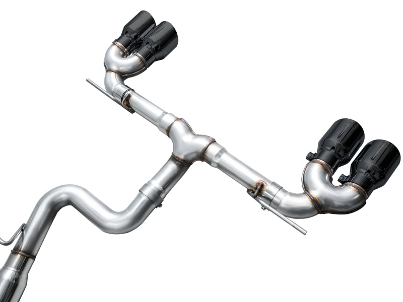 AWE Tuning 3020-43658 AWE MK8 Volkswagen Golf R 3in Track Edition Quad Exhaust - Diamond Black Tips