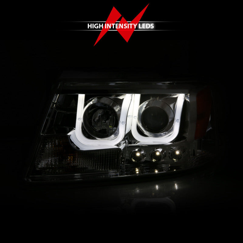 ANZO 111287 2004-2008 Ford F-150 Projector Headlights w/ U-Bar Chrome