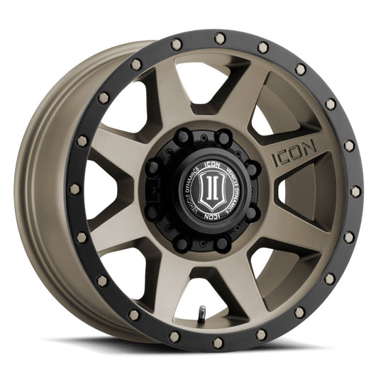 ICON 1817858150TT Rebound 17x8.5 8x170 6mm Offset 5in BS 125mm Bore Titanium Wheel