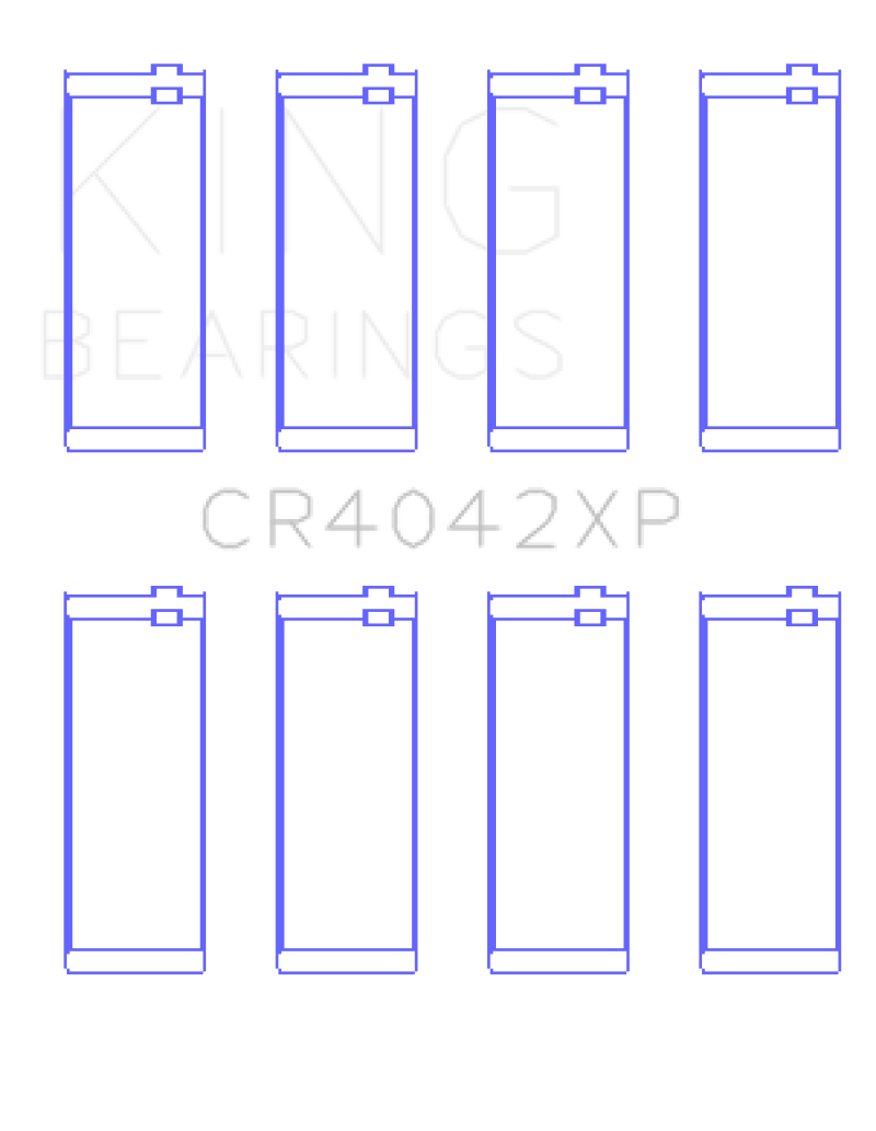 King Engine Bearings CR4042XP.026 King BMW M40/M42/M43/M44 1.6L/1.8L/1.9L Connecting Rod Bearings (Set of 4) - Size +.026mm