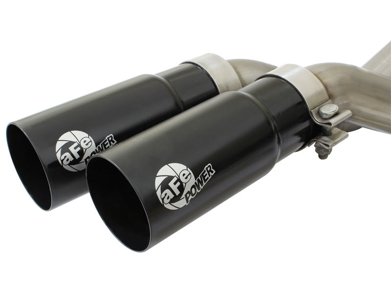 aFe 49-43071-B Rebel Series Exhaust SS Front Side Exit CB w/ Black Tips 10-14 Ford F150 Ecoboost V8 6.2L
